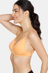 Zivame Beautiful Basics Double Layered Non Wired 3/4th Coverage Backless Bra - Mock Orange — thumbnail 3